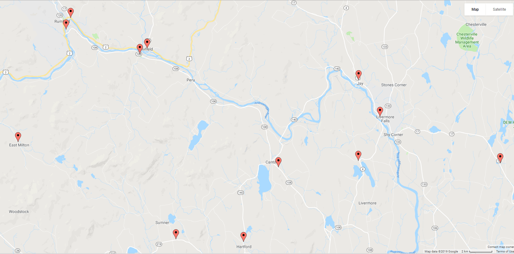 Fielding's Oil & Propane Heating Oil Delivery Zones